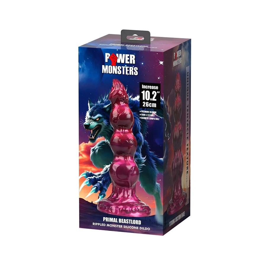 POWER MONSTERS - PRIMAL BEASTLORD DILDO IN SILICONE ROSA TRASLUCIDO FANTASY 26 CM Ø 5 CM